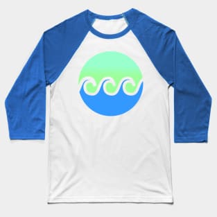 Minimal California Surf Design Baseball T-Shirt